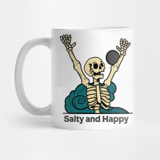 Salty and Happy Skeleton Mug